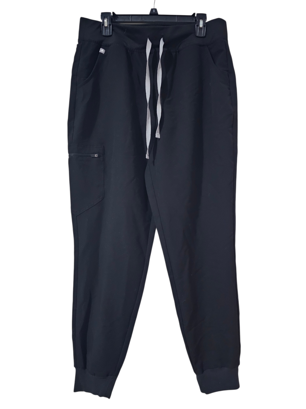 Figs Black Jogger Pants with White Drawstring